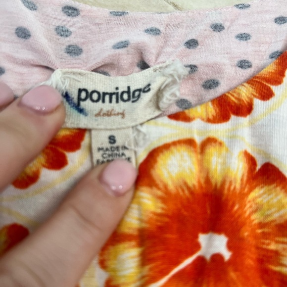 Anthropologie Porridge Women’s Orange Slice High Neck Tank Top Tunic Rare Viral - Picture 6 of 8